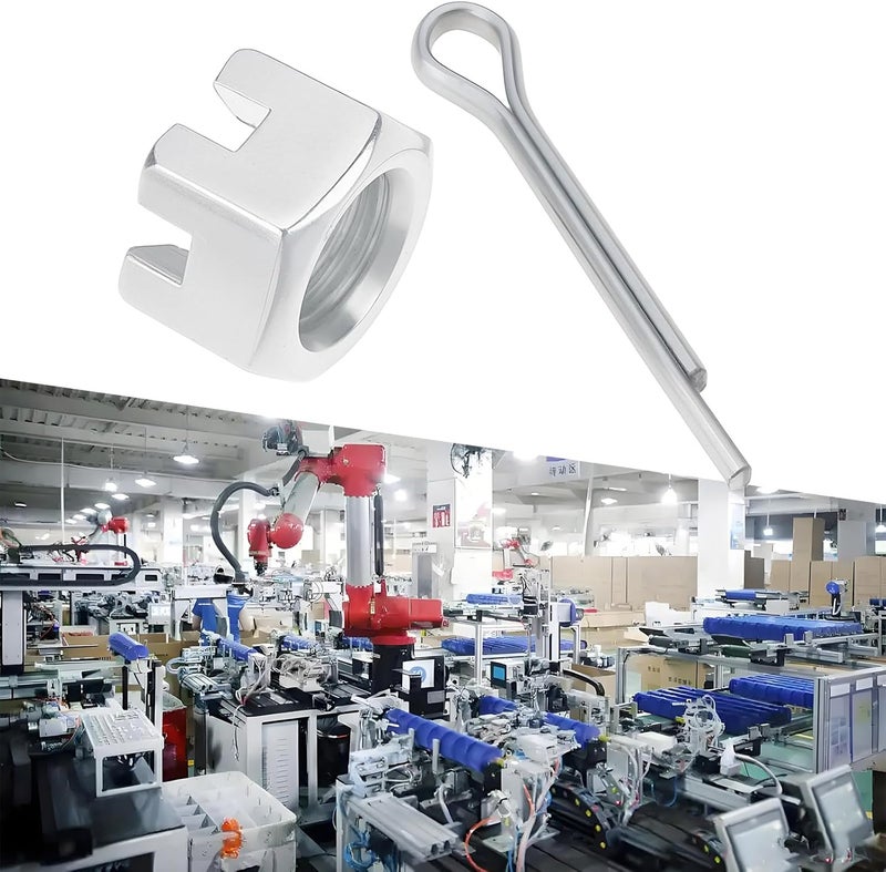 OTOTEC 20 Sets M14x1.5 Castle Nuts Hexagon Slotted Nut Cotter Pin for Furniture Electrical Appliances Industrialization 21x15mm/3.5x50mm - Image 3